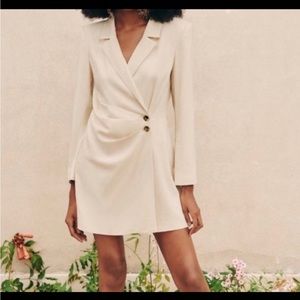 Zara Linen Blazer Dress NWOT XS